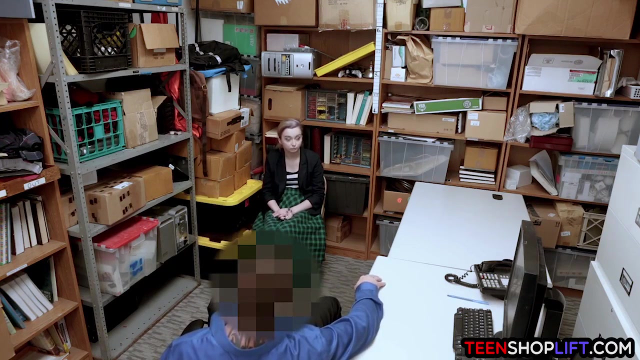 Caught Stealing Emo teen 18+ Fucks Security To Avoid Police
