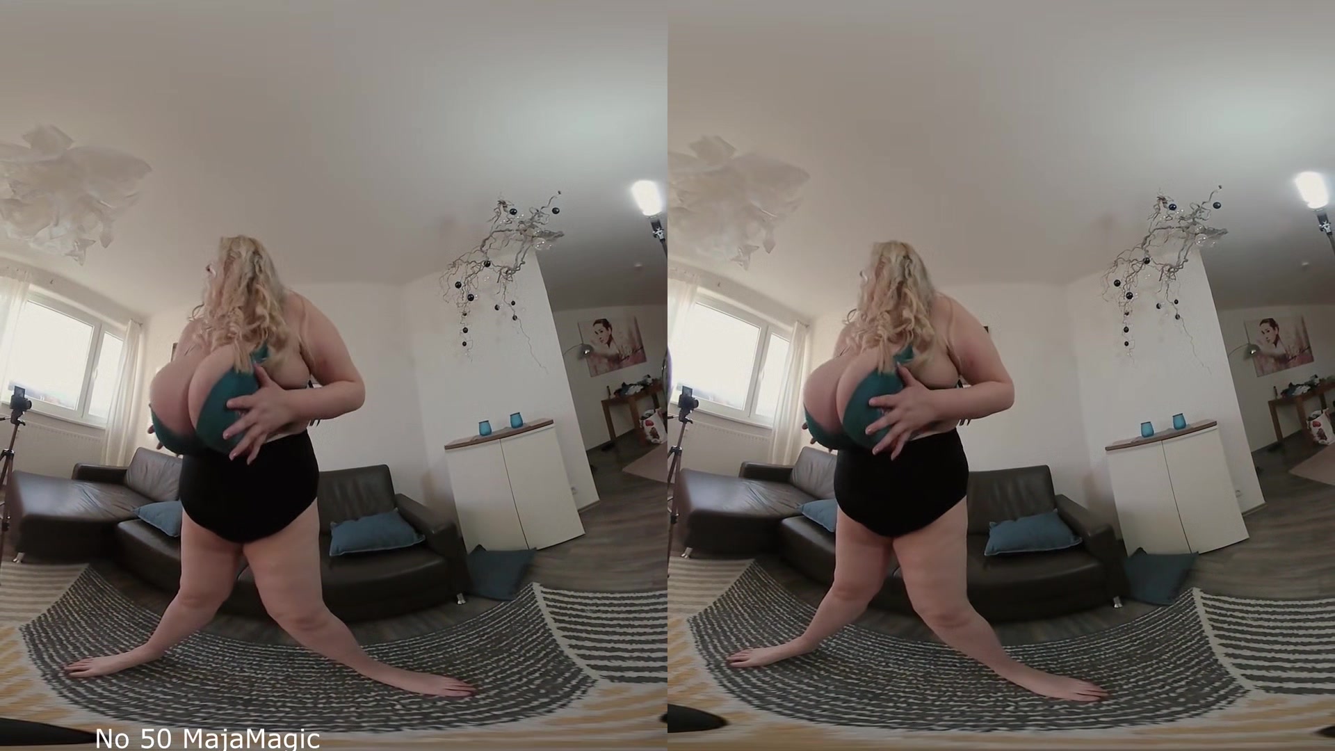Gymnastic Exercises With Maggy - Huge Tits Blonde BBW Solo