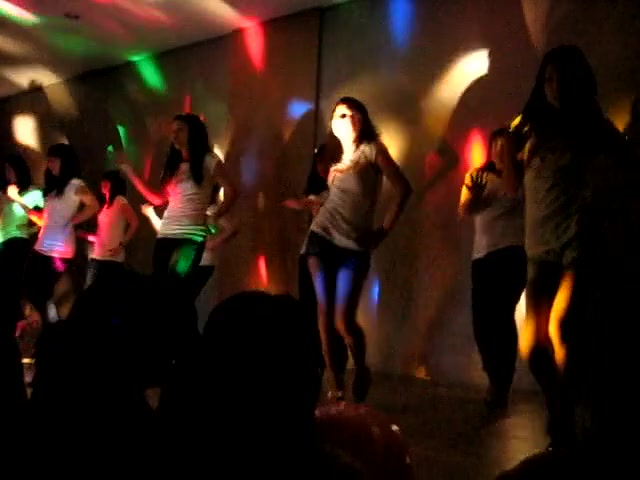 Asian dude filming his girl tired after dance show