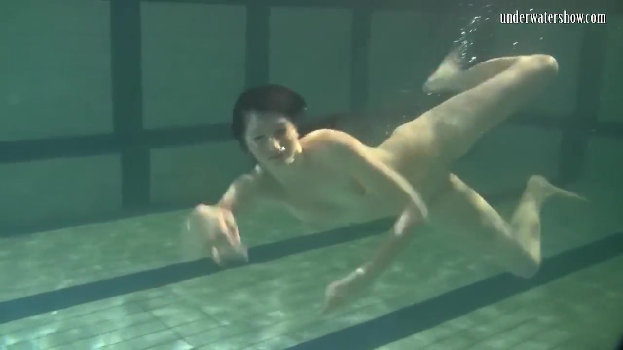 Dressed Up teen 18+ Irina Barna Swims Sexy In The Pool