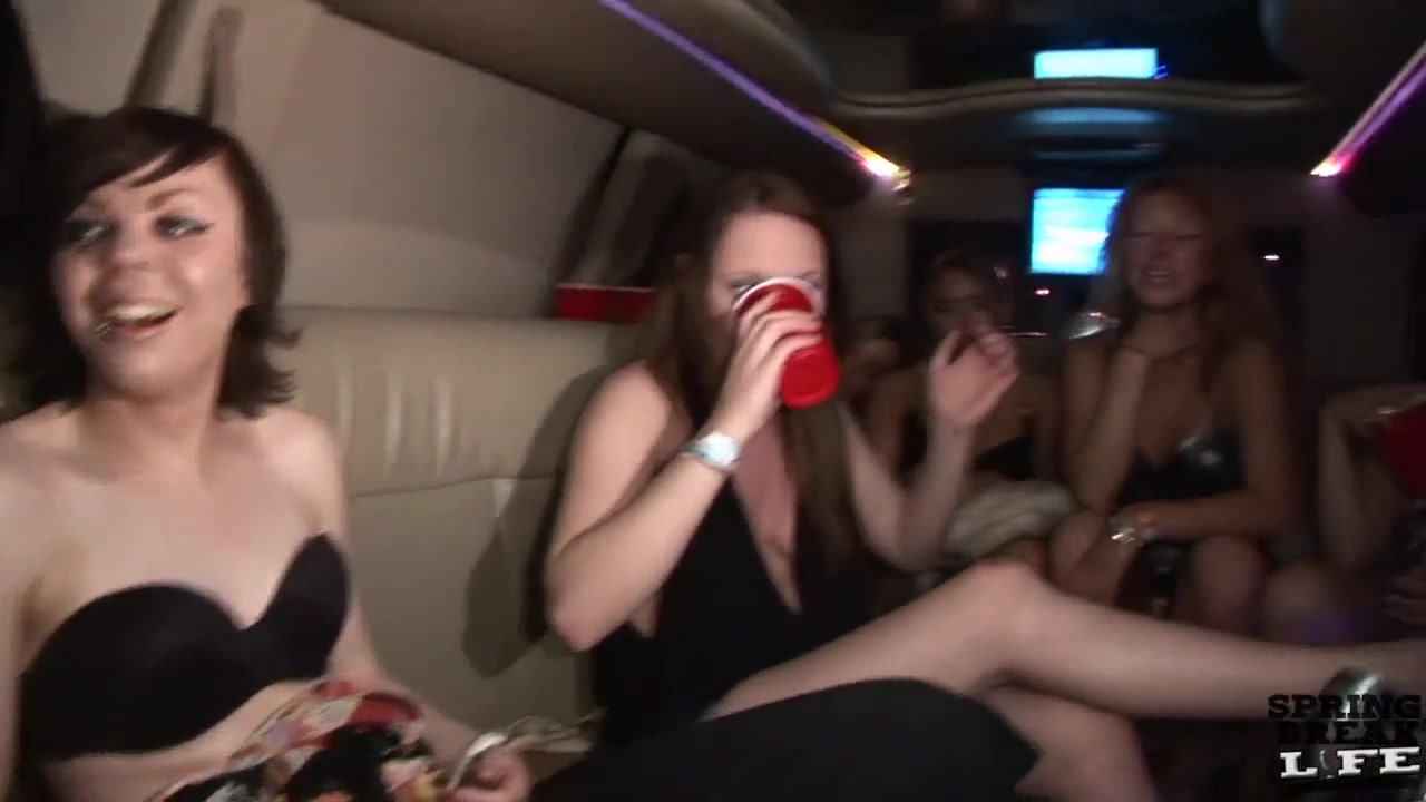 Wild Fucking Party Girls in and out of the Club Including Fake twins Naked in My Limo - SpringbreakLife