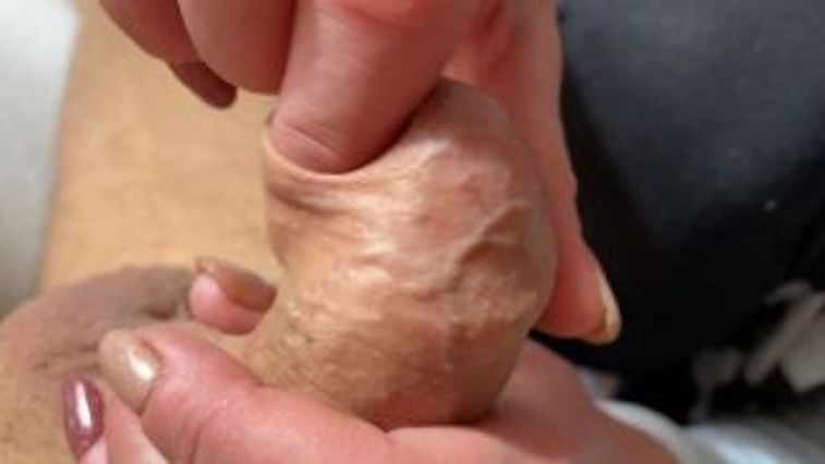 ForeSkin play and CumShoot in Mouth