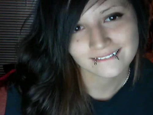 Horny emo teen 18+ fondles with her pussy