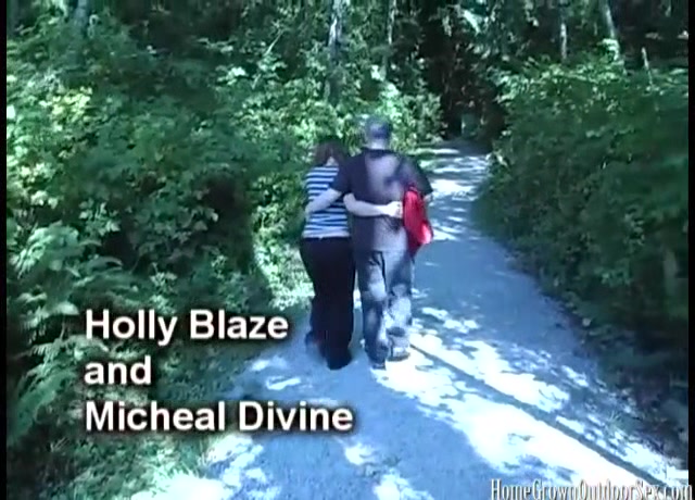 Amateur couple goes for a hike and fucks in the woods