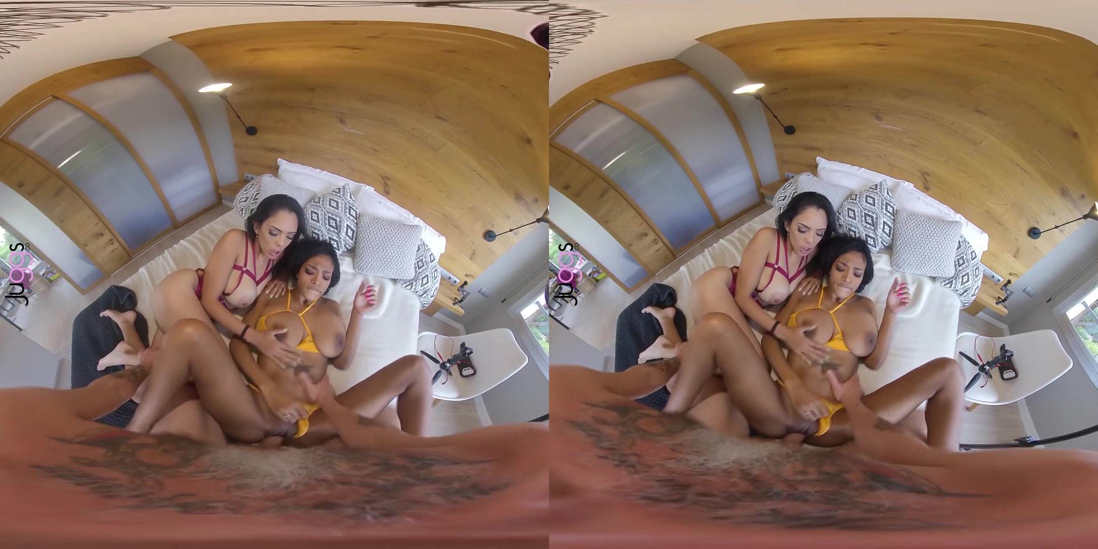 Busty Latinas Heaven II; Big Tit MFF Threesome Gonzo VR
