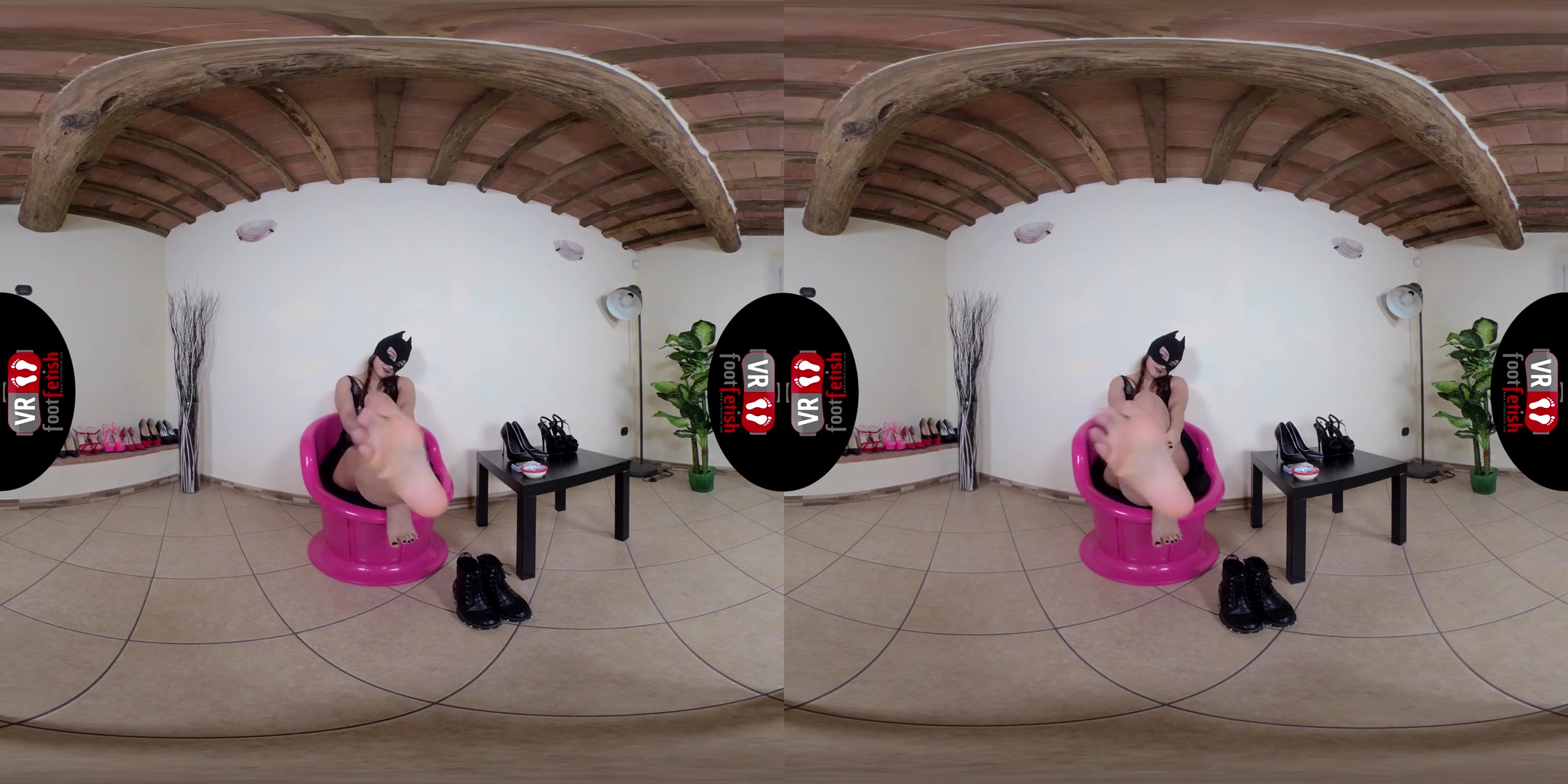 Stunningly Beautiful LadyNight Teasing you with Her Silky Feet; Foot Fetish Virtual Reality