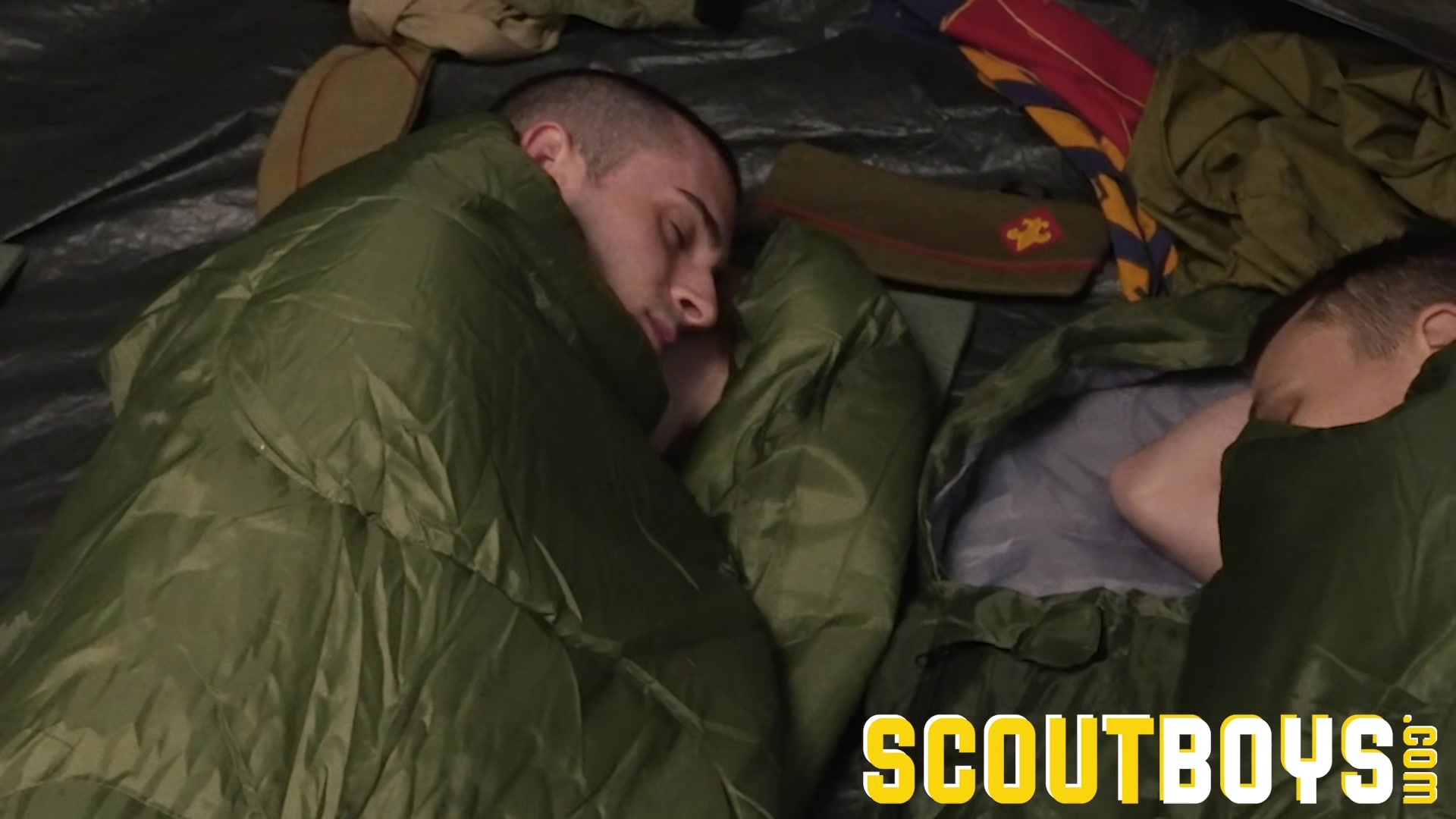 ScoutBoys Scoutmaster Rick Fantana barebacks virgin Scouts in tent