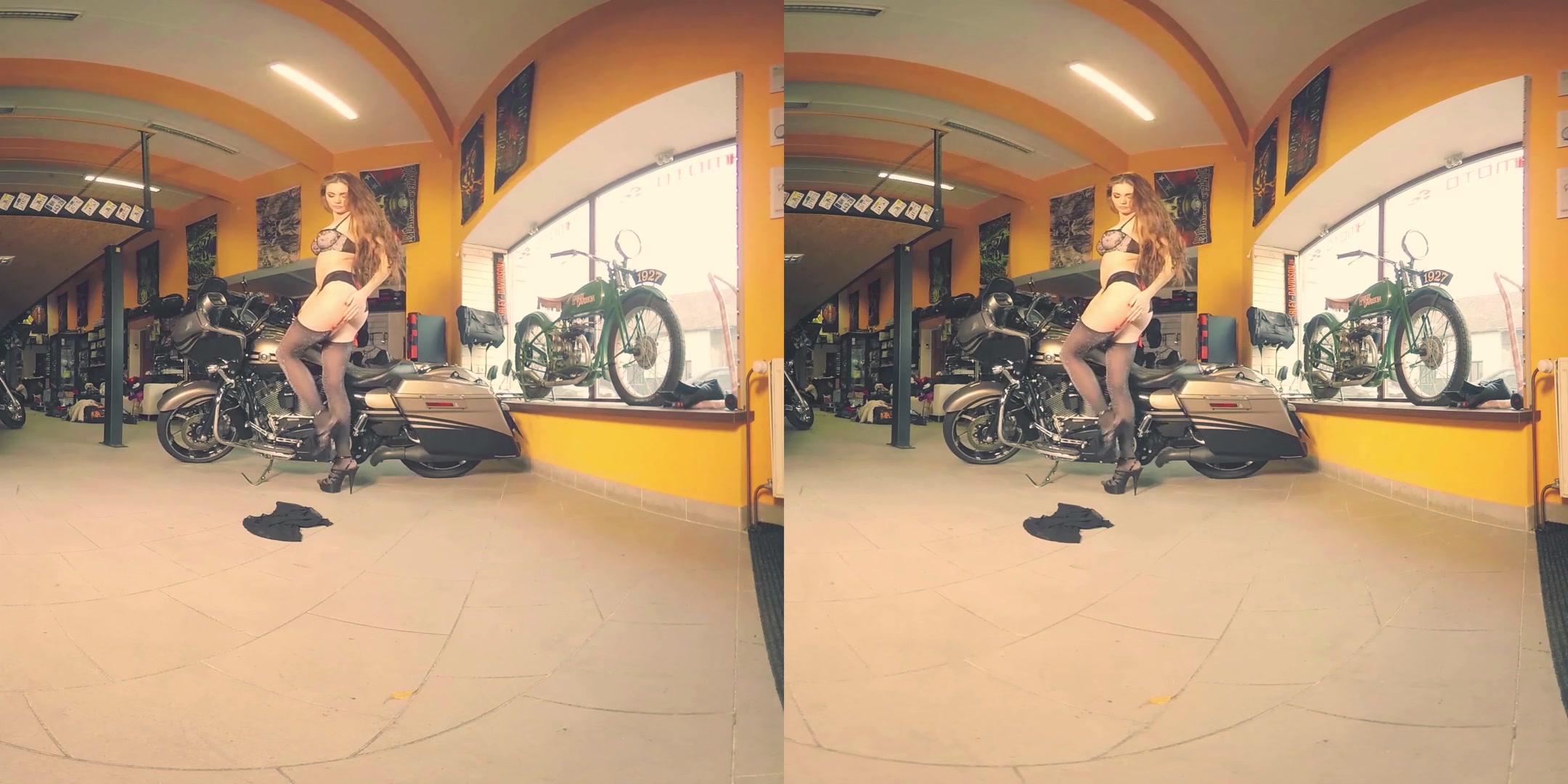 Lola 2 in Leggy Redhead Gets Naked on Her Bike - BravoModelsMedia
