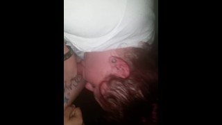 Hand job and tongue