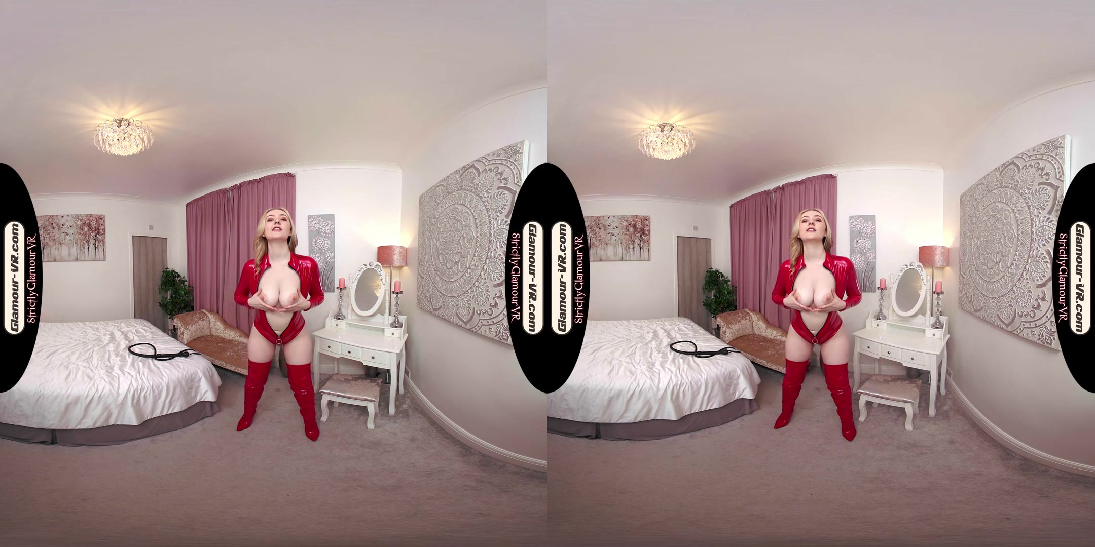 Em Yang Red Pvc Body Suit Tease & Reward Treat Joi - 8k Vr