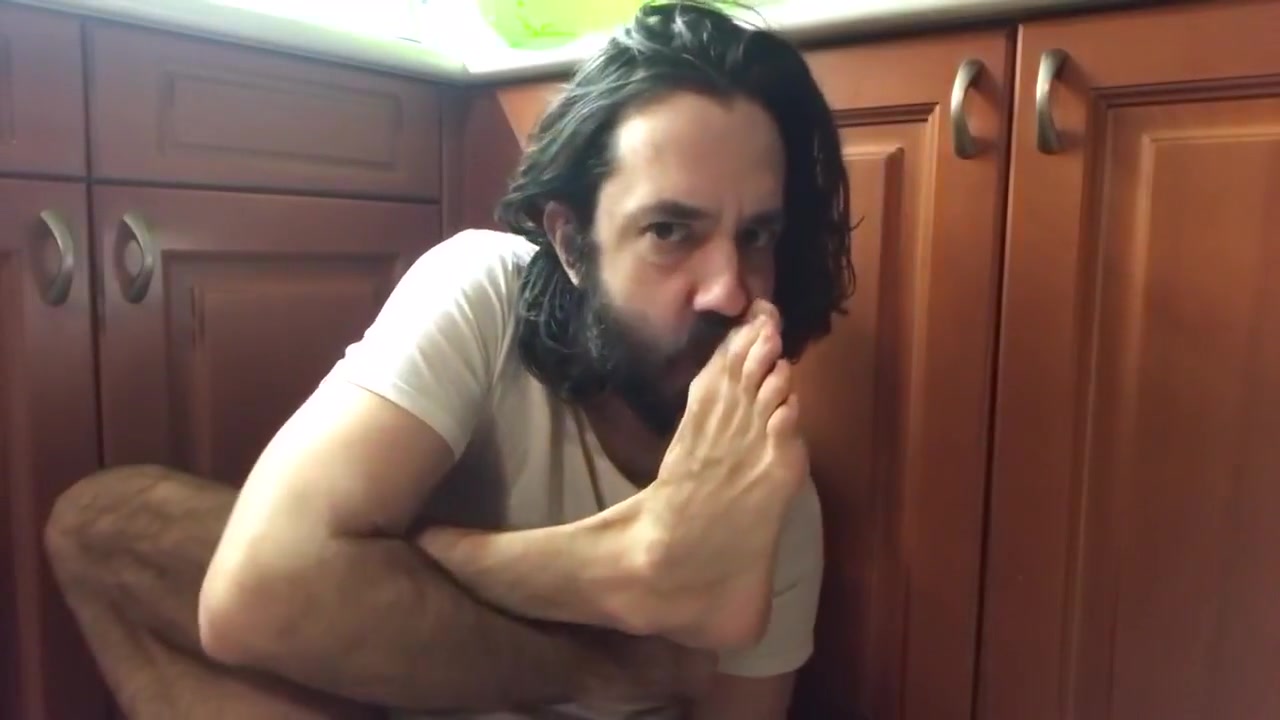 Self Foot Worship Removing Stinky Socks