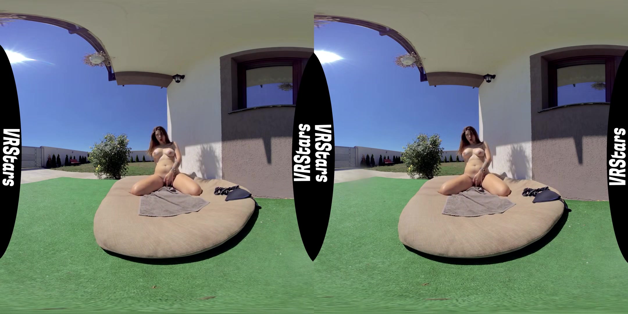 Busty Teen Sunbathes With A Voyeur Spying - Big Tits Babe Solo Masturbation 3D Porn