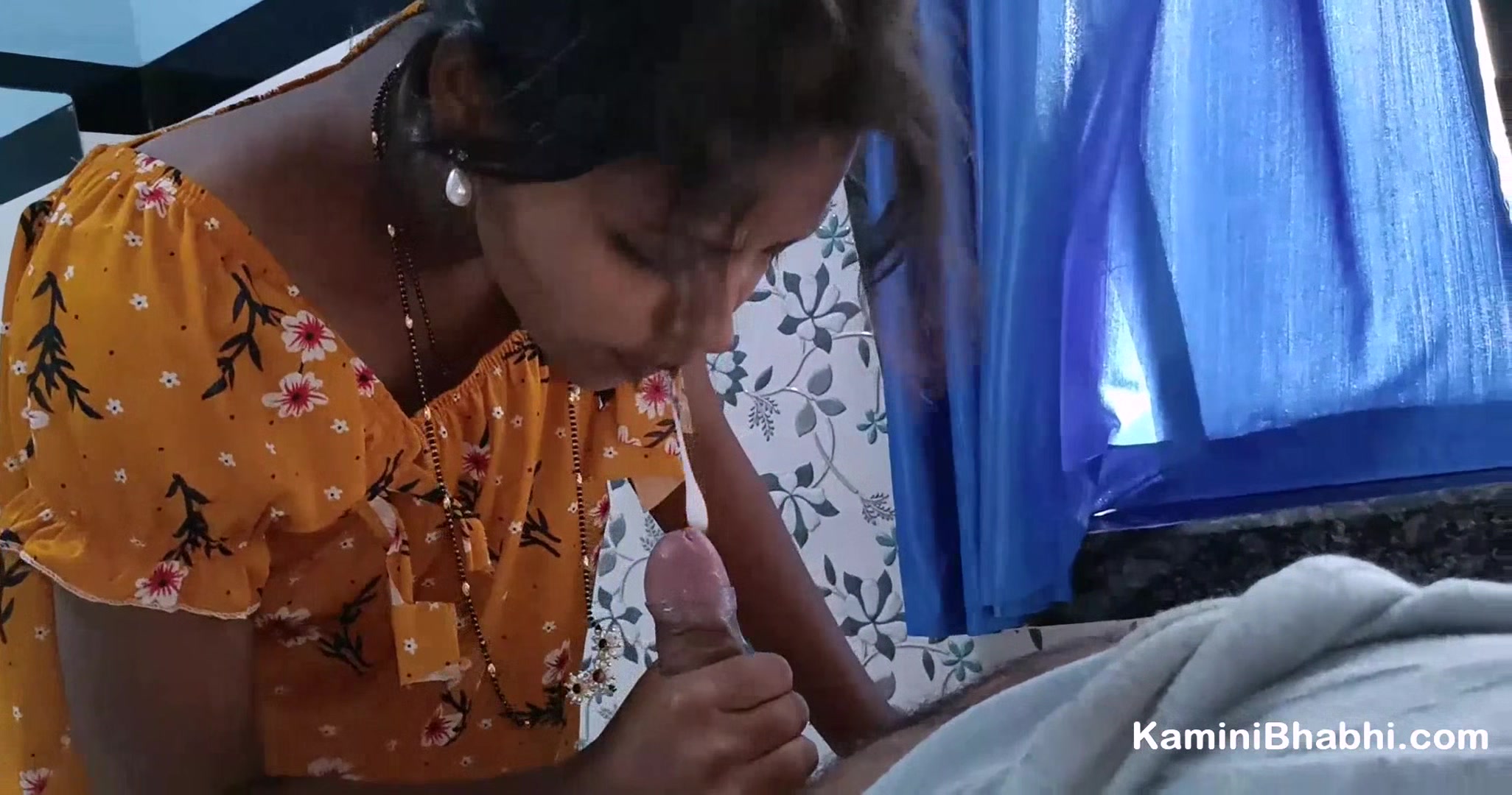 Sensual Blowjob From a Stunning Indian Young Wife