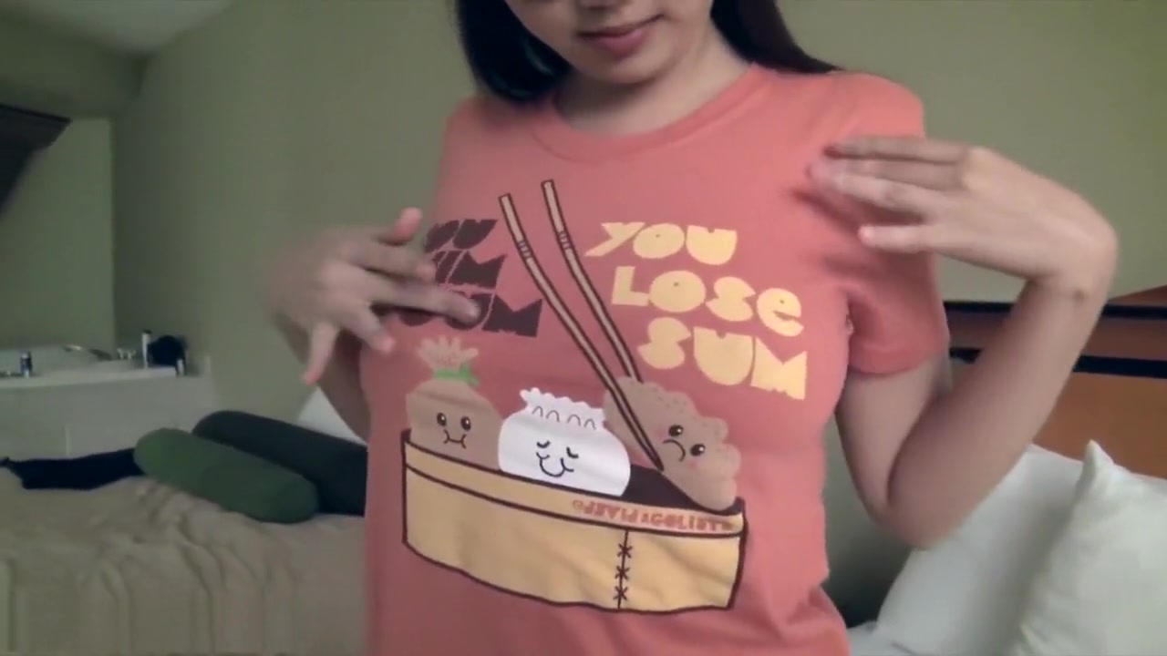 Cute busty asian girlfriend fngers