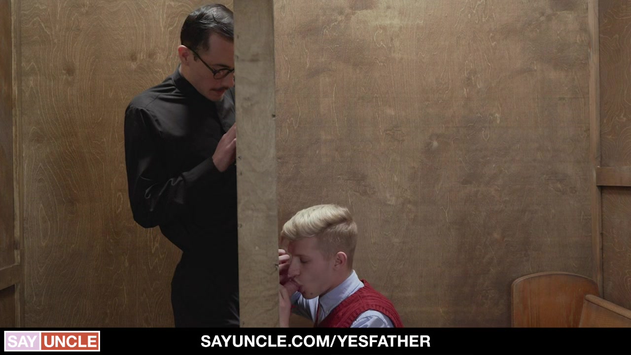 YesFather - Boy Sucks Big Priest Cock In Church Gloryhole