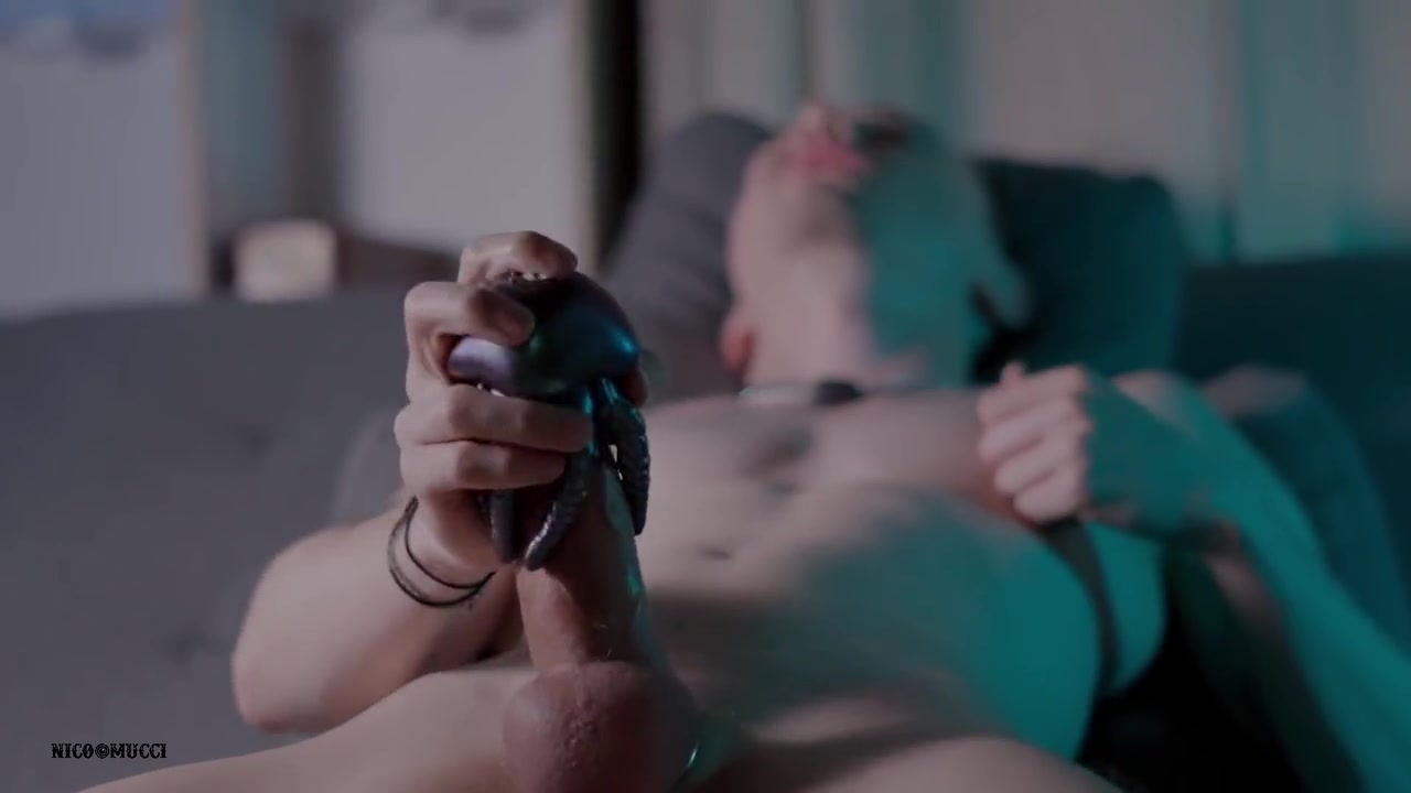 Hard Cock Meets Vibrating Toy On The Couch