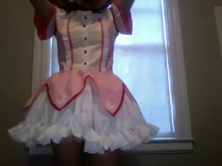 Cute Japanese cosplayer stripping her petite body on cam