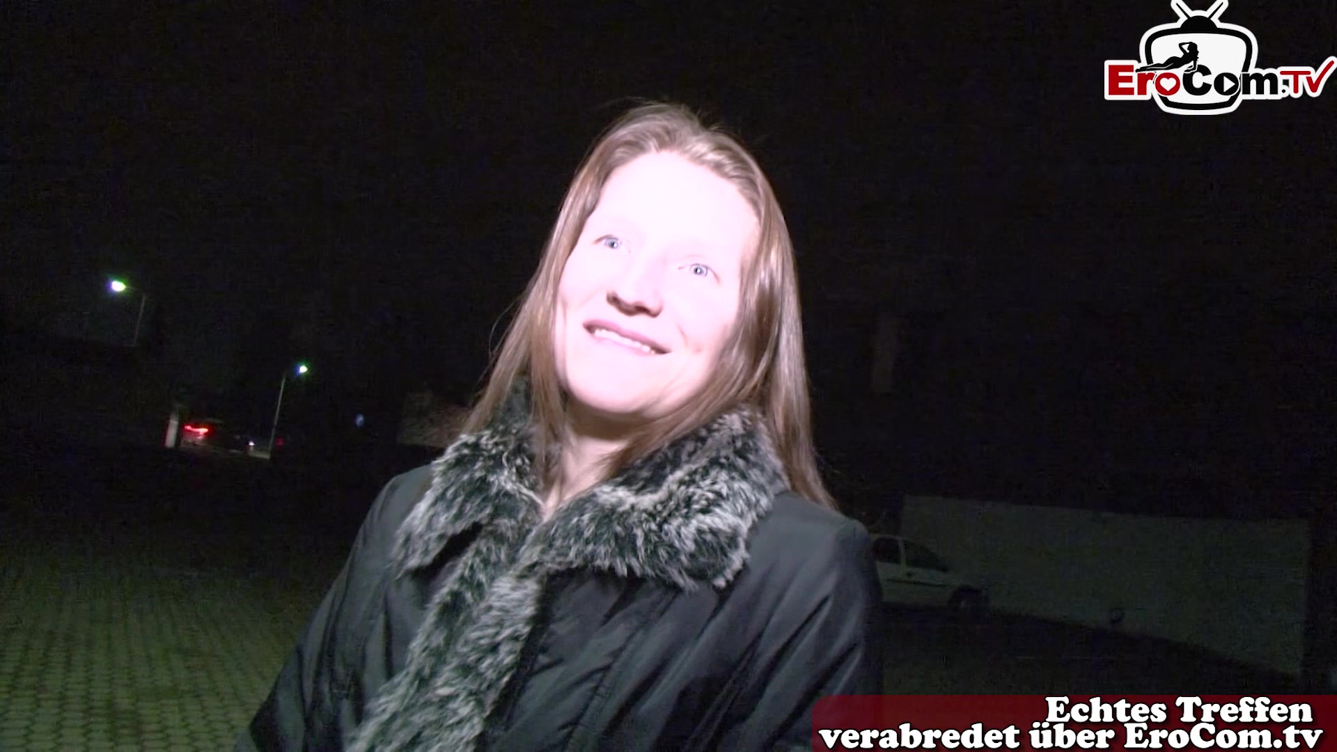 German ugly girl next door pickup on street for amateur casting