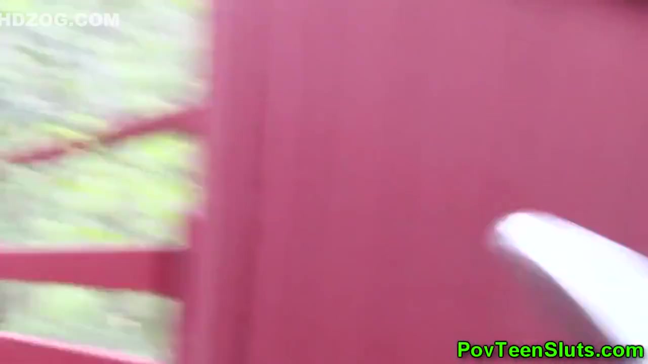 Sexy teen 18+ Gives Head Outside Pov