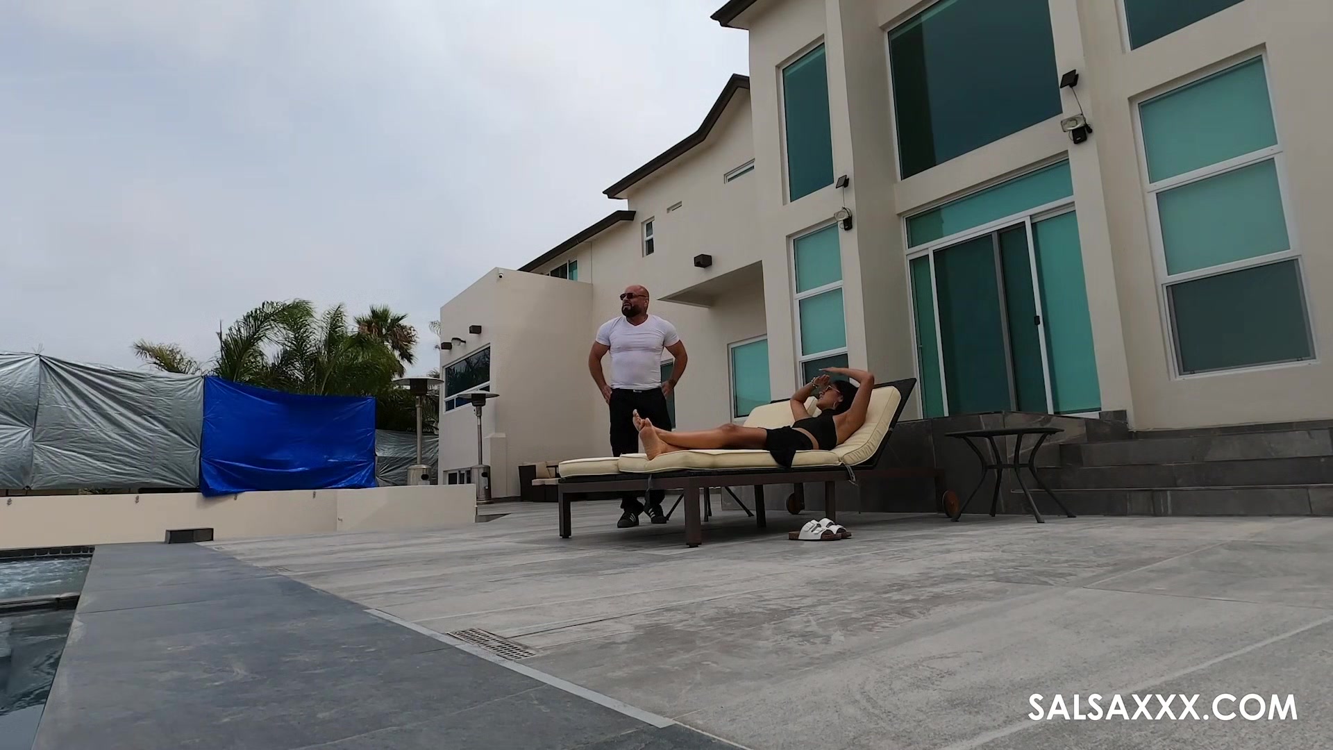 Full Bush Latina Krista Reyes Fucked Hard by the Pool