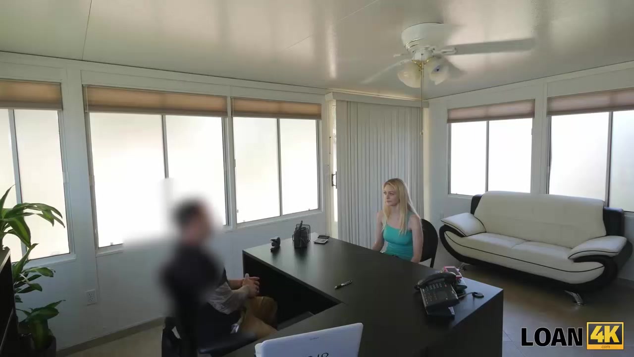 LOAN4K. Man grabs camera and organizes porn casting in loan agency