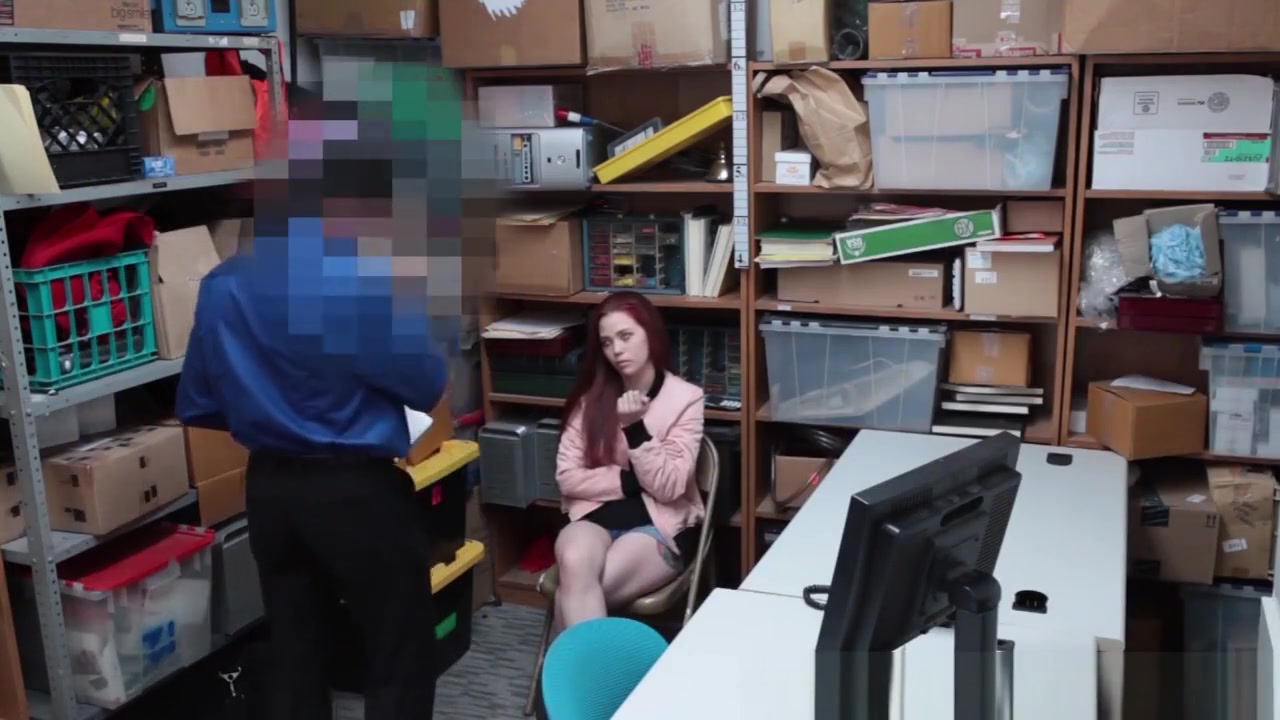 Redhead teen 18+ Cassidy Michaels Tastes Security Guys Hot Cum
