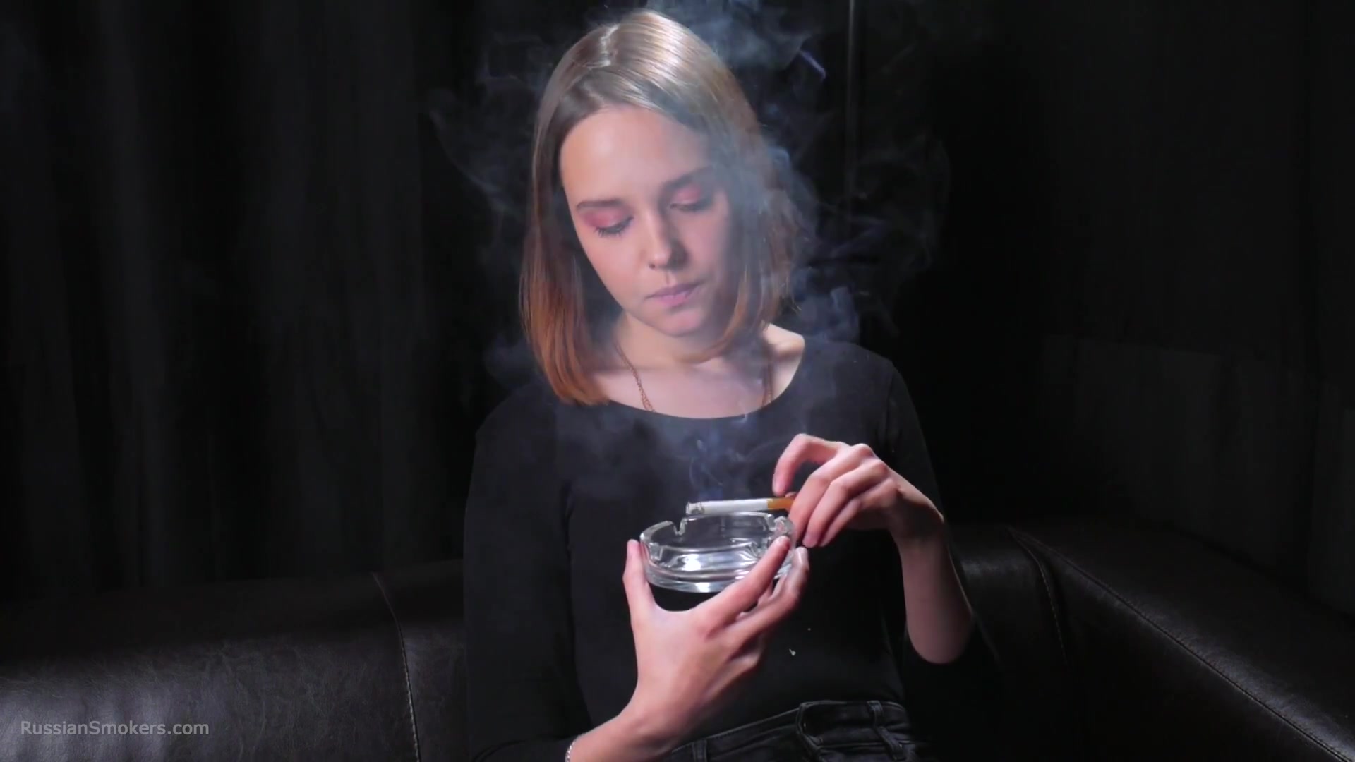 Dasha Is Smoking In The Studio