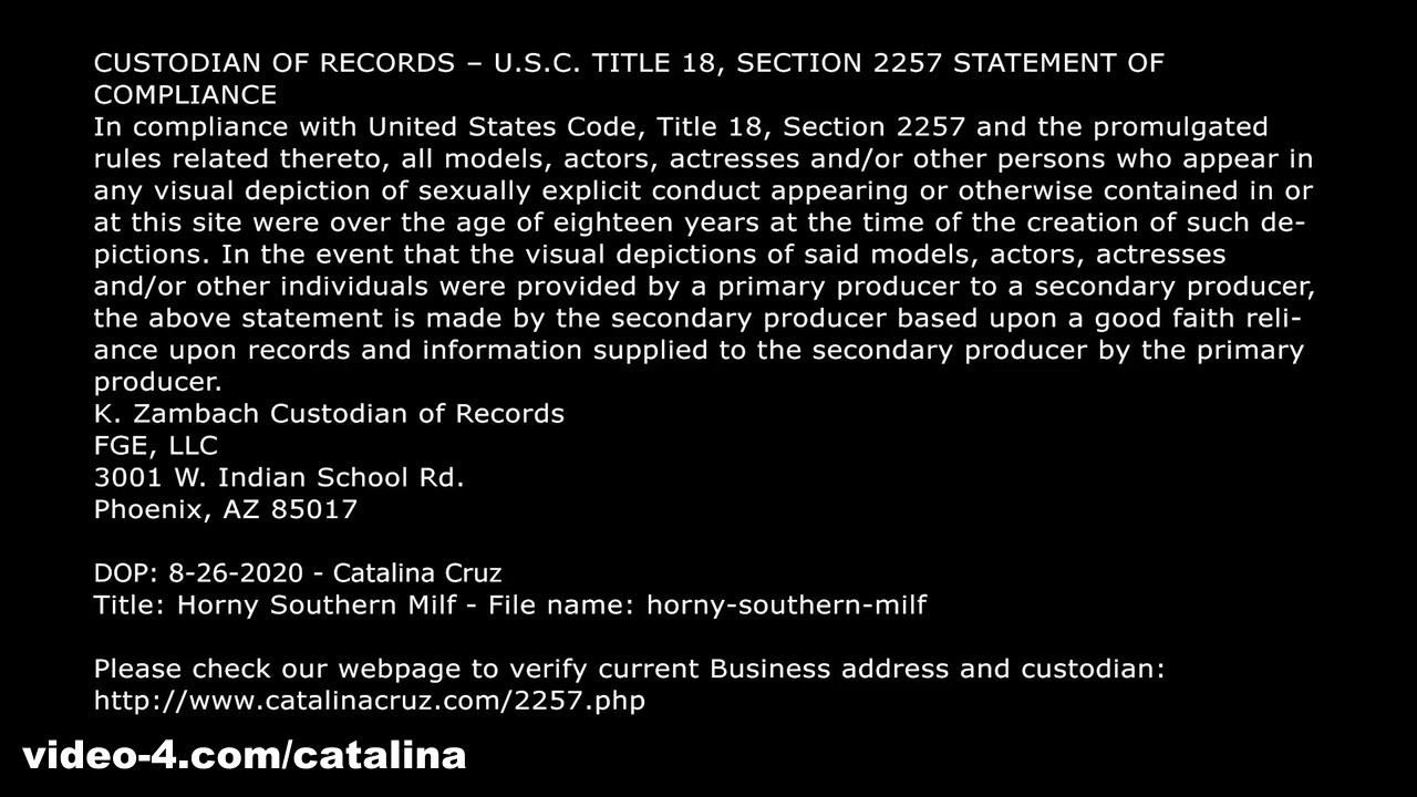 Horny Southern Milf - Catalina Cruz Pornstar