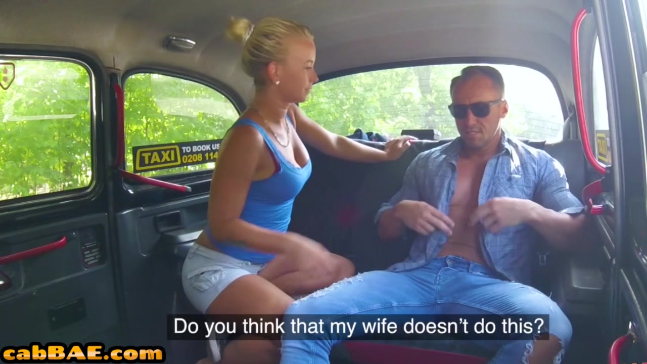 European blonde cabbie rides in cowgirl before missionary