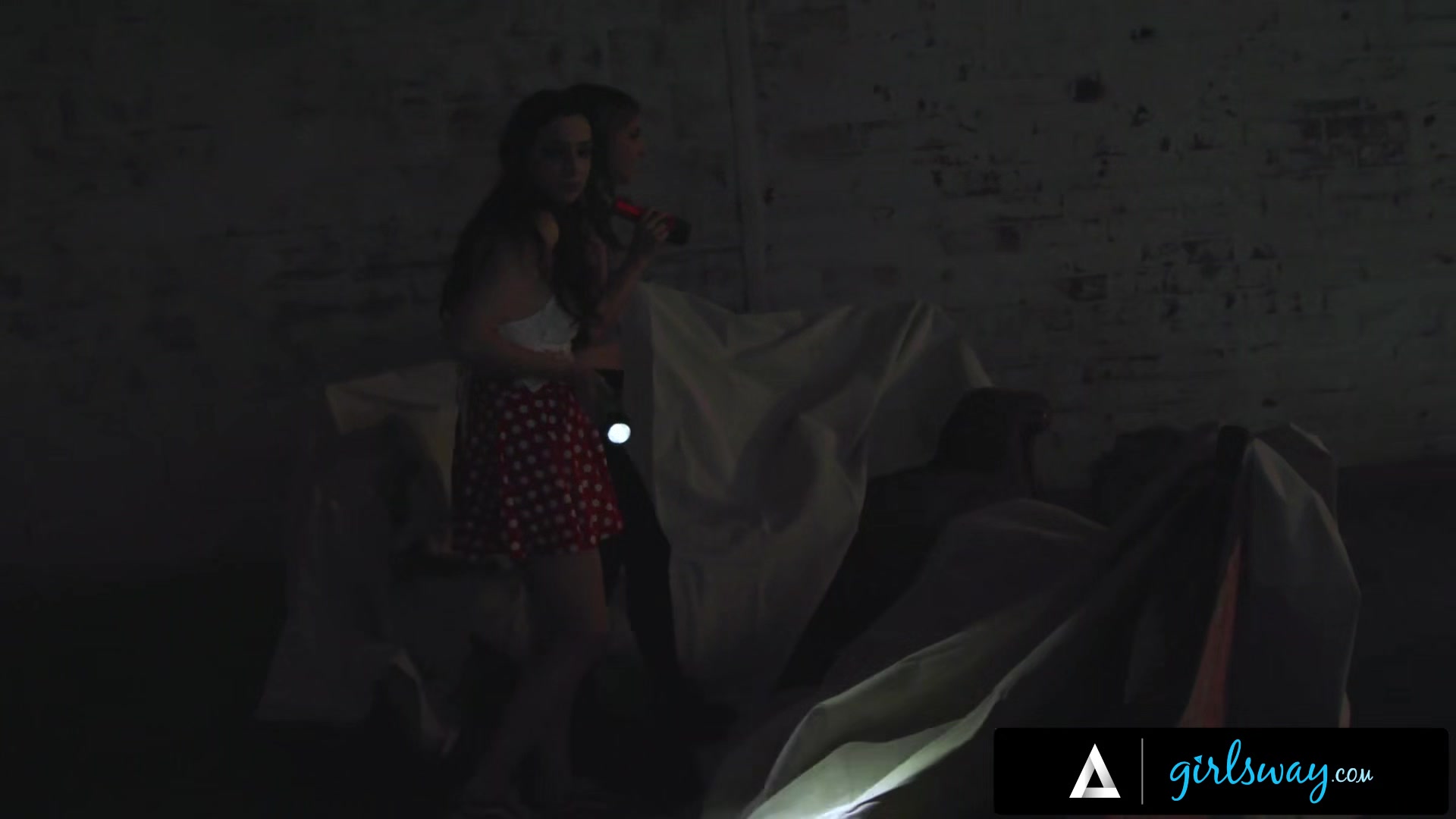 GIRLSWAY - Hot Babe Kristen Scott Spends A Dirty Night With Her Date In An Abandoned Spooky Building