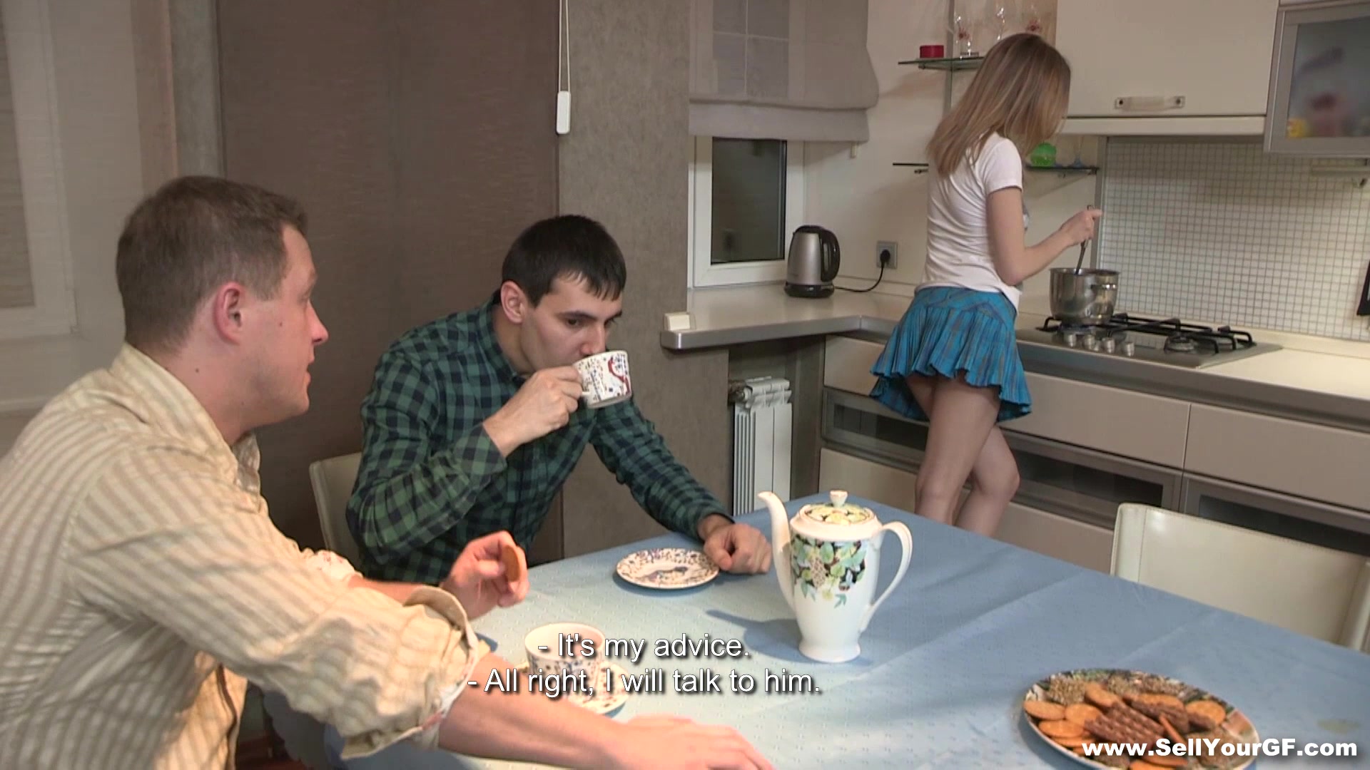 Sell Your GF - Isabel Stern - Sex dessert on a kitchen table