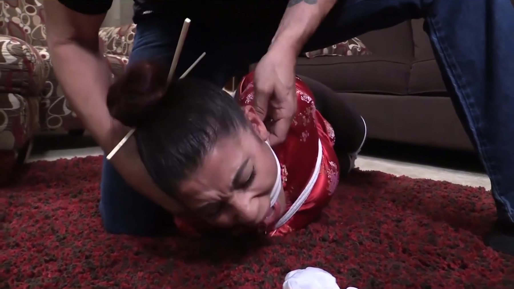 Latina Massage Therapist Sahrye Crotch Roped