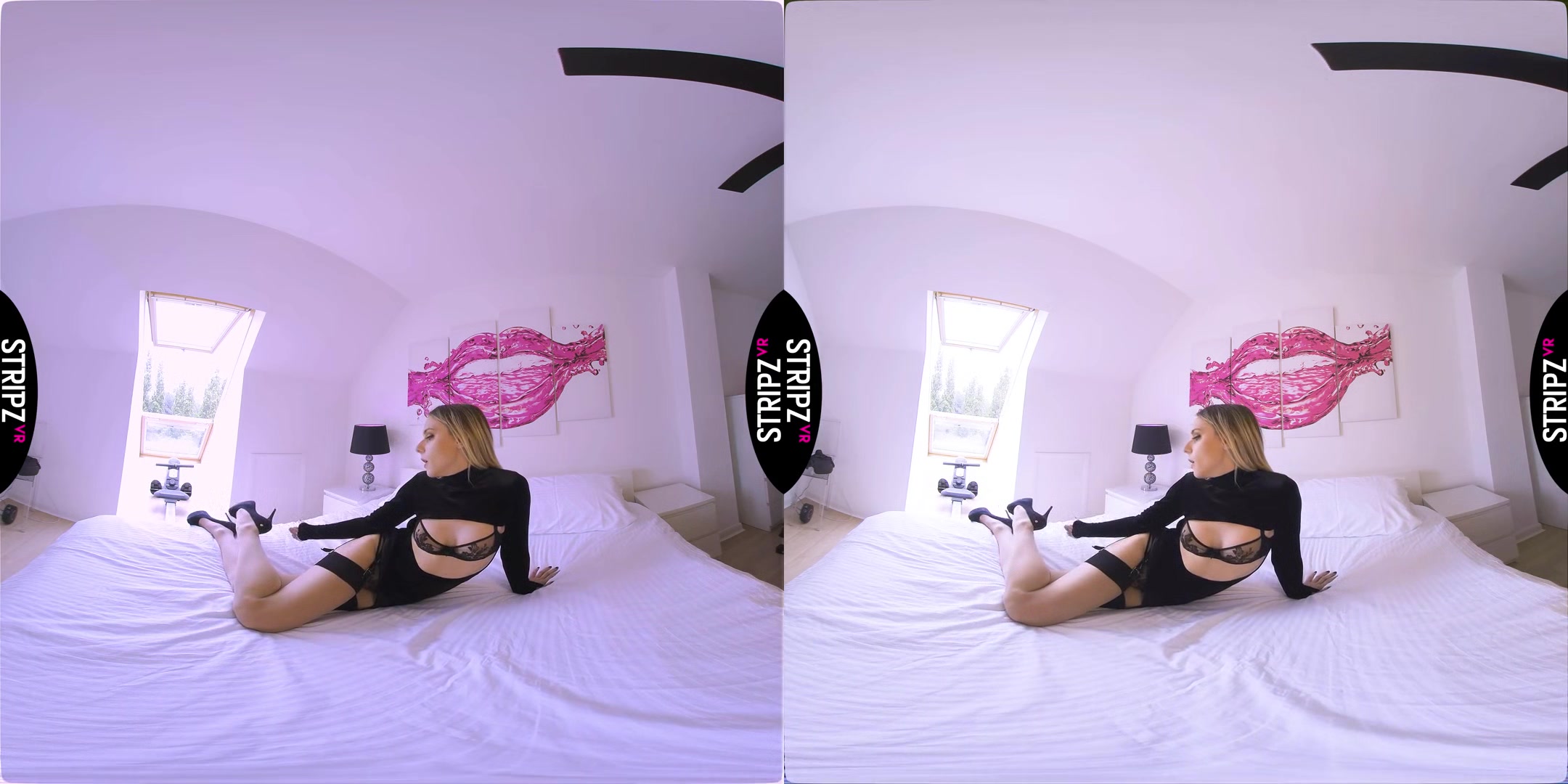 Get In My Knickers - British Babe Striptease in Black Lingerie