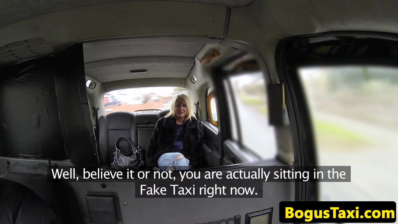 British model fucked to climax in a fake taxi
