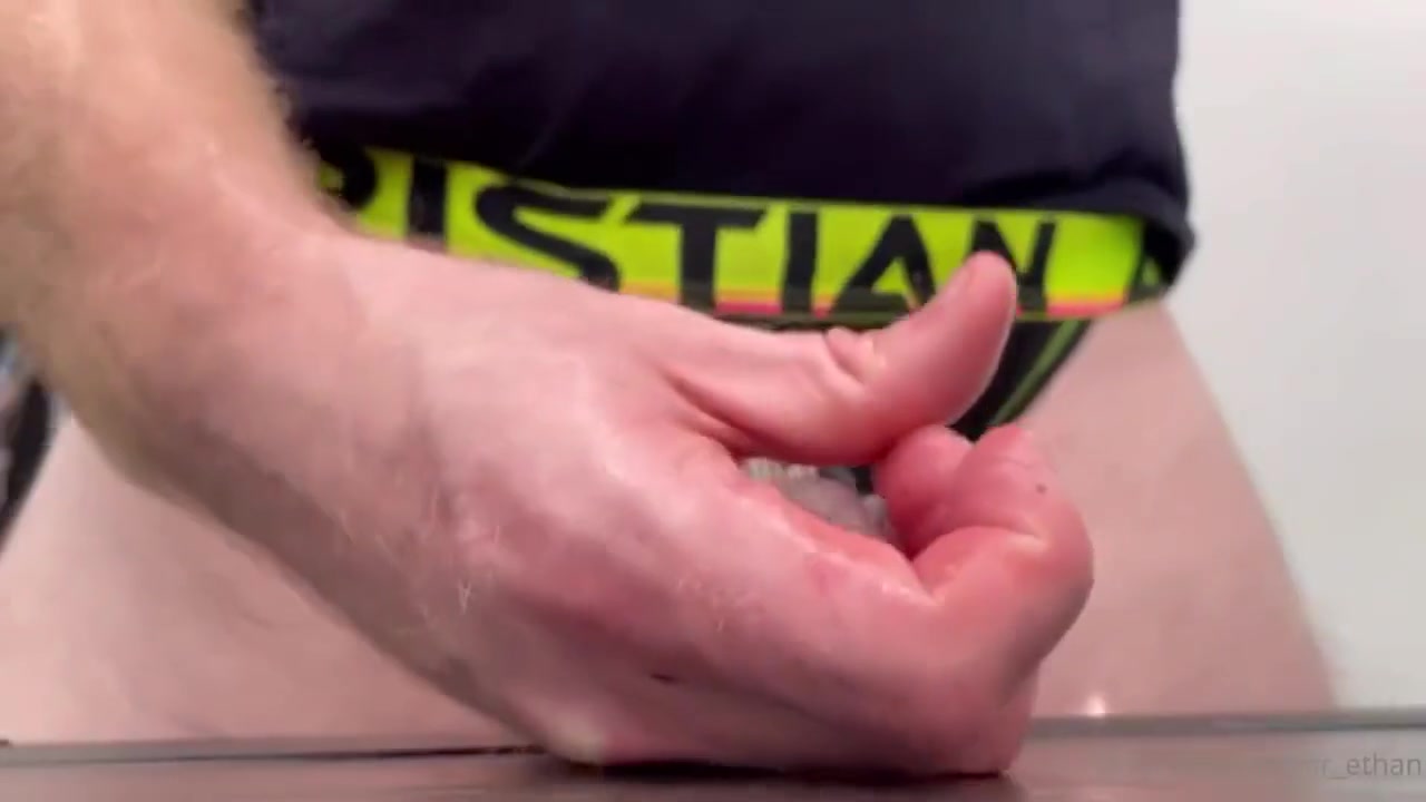 Stroking Cock Sleeve And Slapping My Suck Around