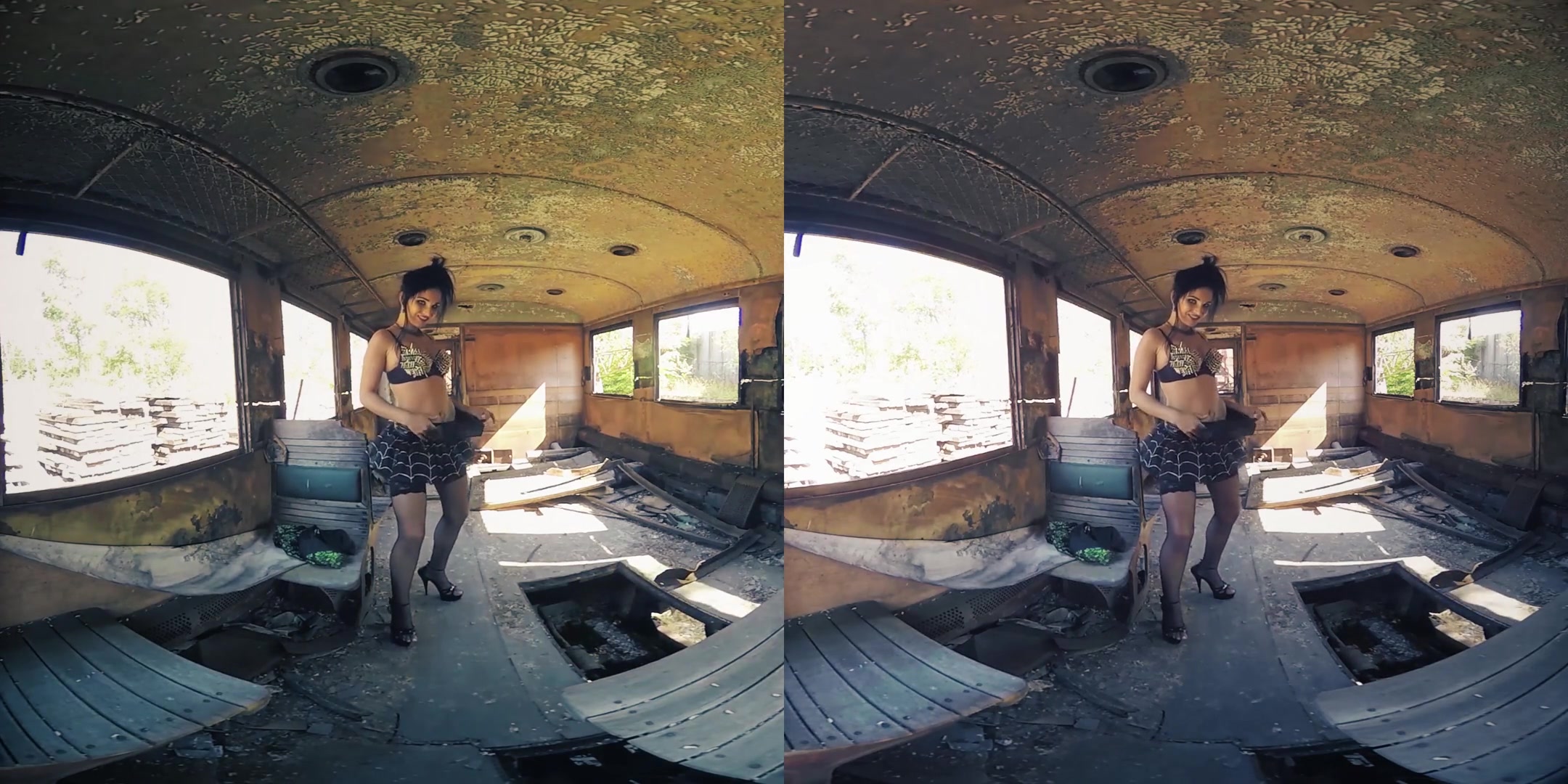 Lucia Denvile in Tatted Up Babe Gets Naked in an Abandoned House - BravoModelsMedia
