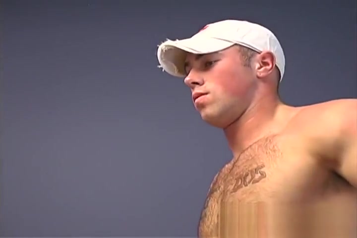 Army stud Kody, 19, worships hairy muscle hunk Brock, 22, gets cum facial