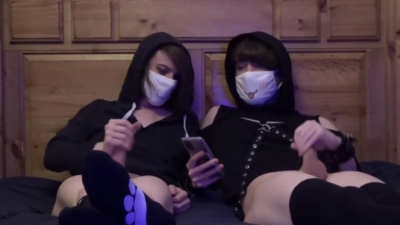 2 Big Dick Emo Boys Jerk Each Other & Cum