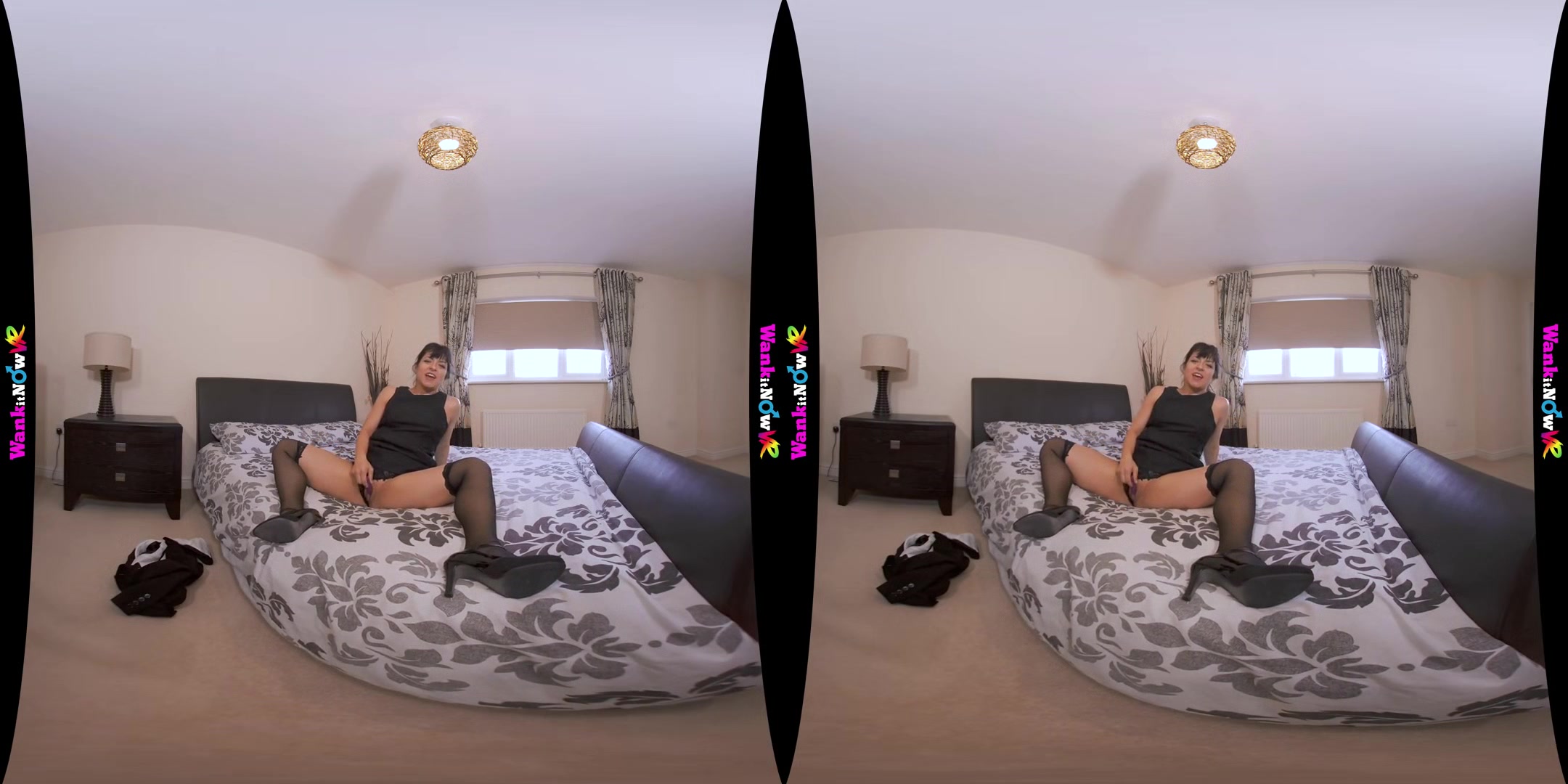 New Home Wank - Gorgeous British Brunette Solo Striptease