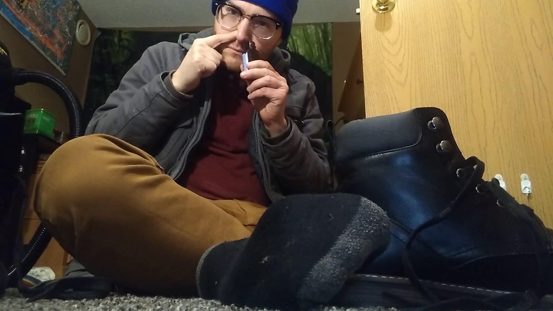 Sniffing My Socks And Boots