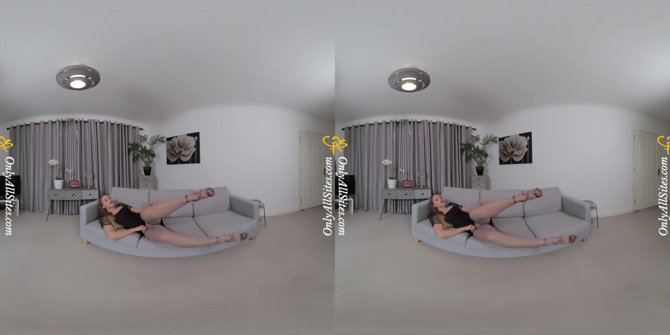 Monika Lara Smith - After the Party The Cocktail Dress Comes Off - Redhead Striptease Solo Model Nylons