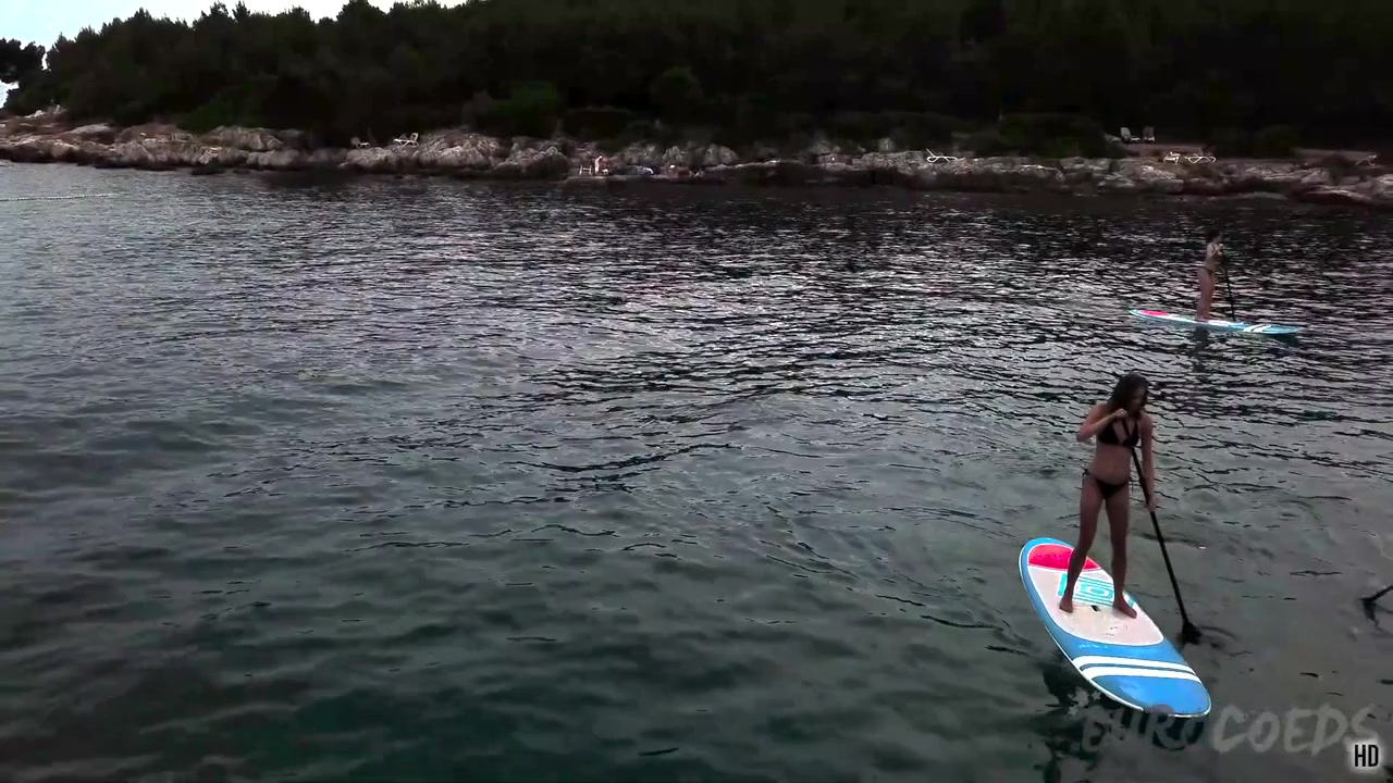 Paddle Boarding And Sunbathing Babes On Vacation Miss Pussycat With Rebeka Ruby Adriana And Sammy