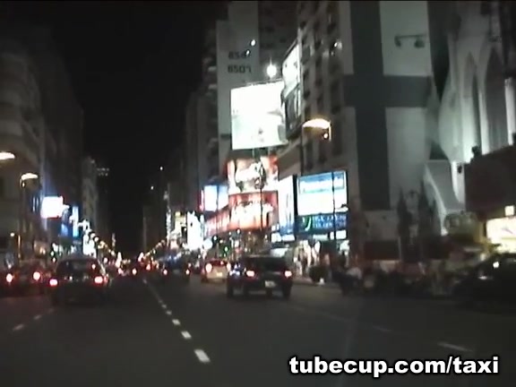 Girl fucked by two rods on raunchy taxy spy video