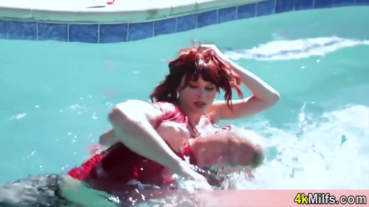 She Is A Sexy Redhead Lifeguard And She Is Very Good With The Mouth To Mouth Technique