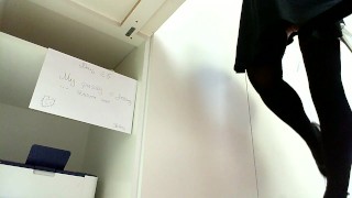 Masturbate at work :Day 25:Panties off .more comfy