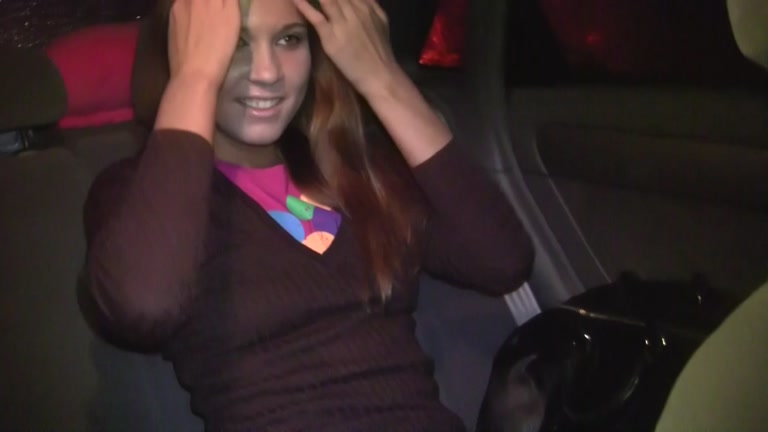 Hot car sex with anal creampie