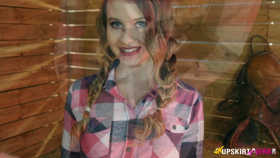 Brook Logan "Upskirt Wank In The Barn" - UpskirtJerk