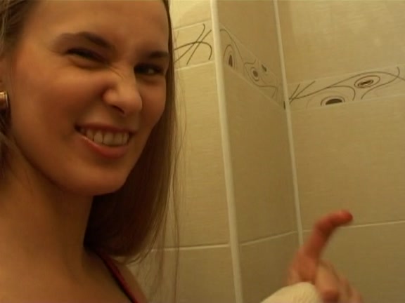 Non-Professional sex film of bald cookie screwed in public restroom