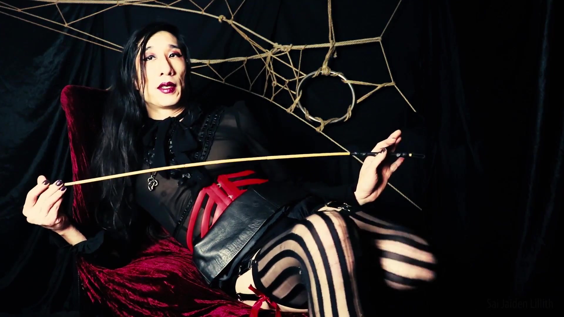Headmistress Lillith - Distracted & Caned (Solo - Leg / Boot Fetish)