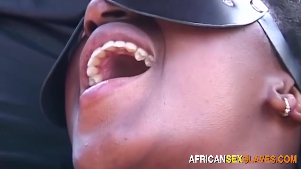 Outdoor African Bdsm Tit Torture, Spanking Tied Black Whore